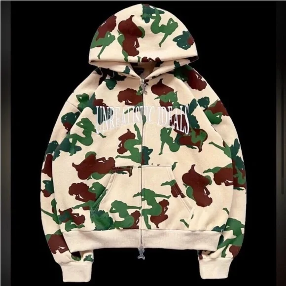 RARE camo full zip made out of girls